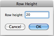 excel for mac row height