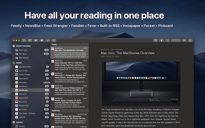 rss feed reader for mac